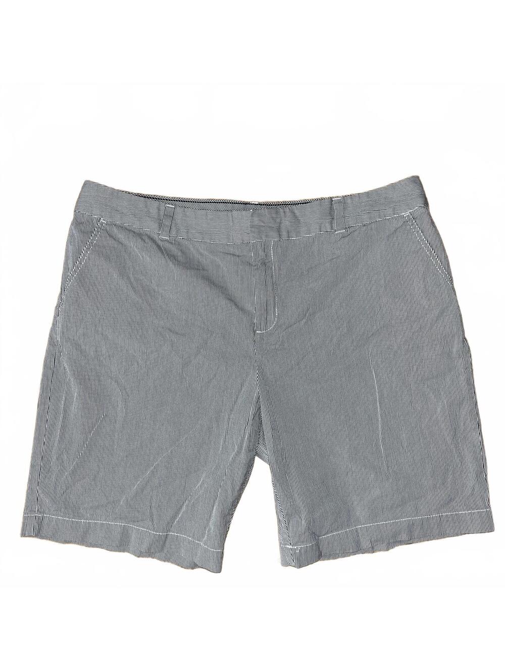 Tommy Hilfiger Women’s Pinstripe Chino Shorts Size 18 Navy White
